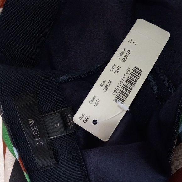 J. Crew Ratti Retro Silk Geometric Skirt in Simpatico Diamond Lattice NWT - Picture 15 of 16